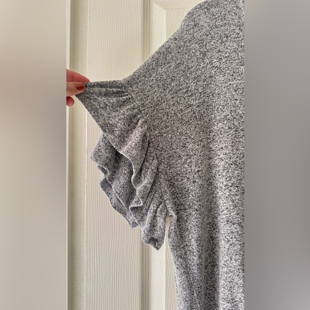 Express Women's Heather Gray Knit T-Shirt Dress - Picture 3 of 5